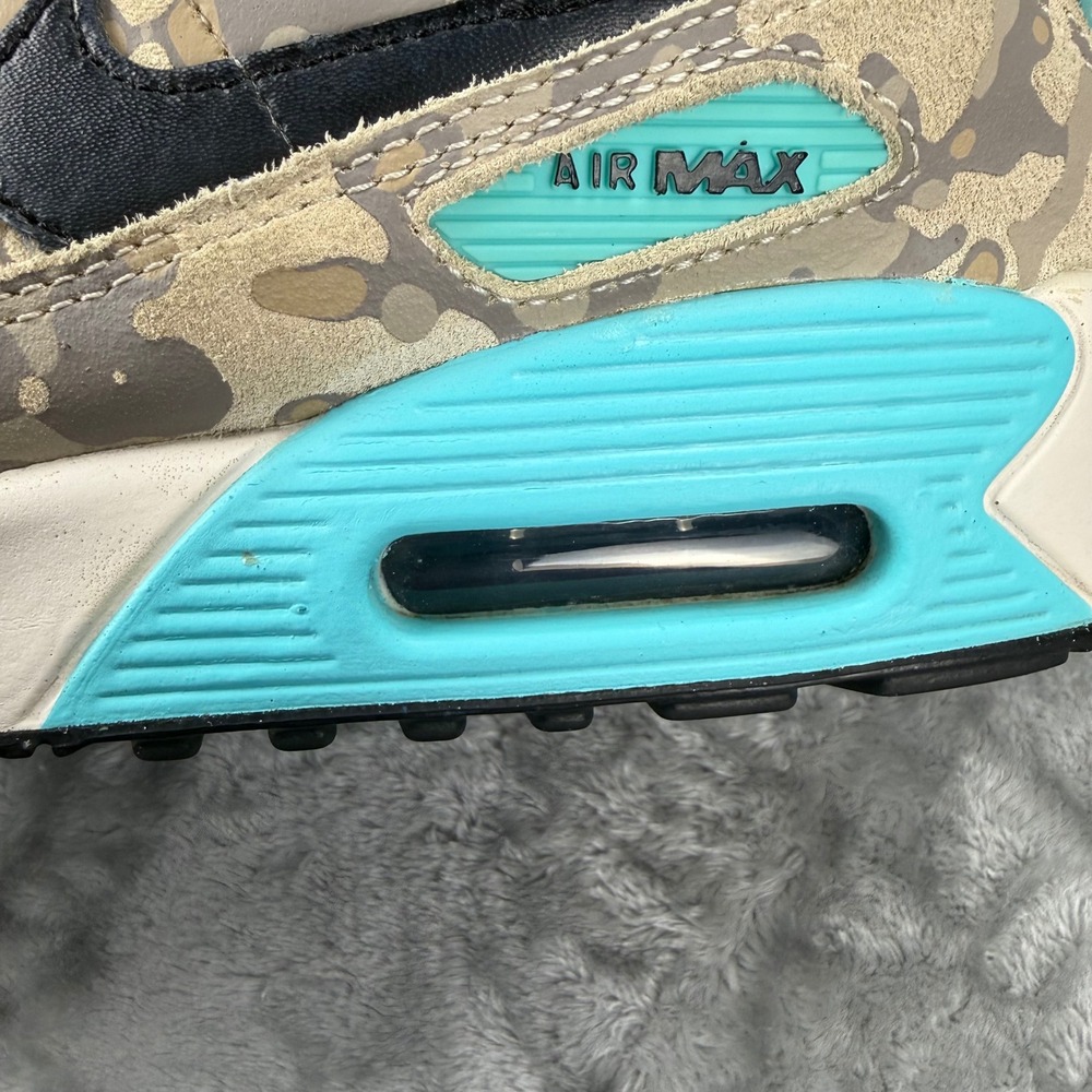 Nike Air Max 90 Desert Camo Teal Black Sneakers IF3092-100 Womens 7.5 Youth 6Y - Picture 7 of 16